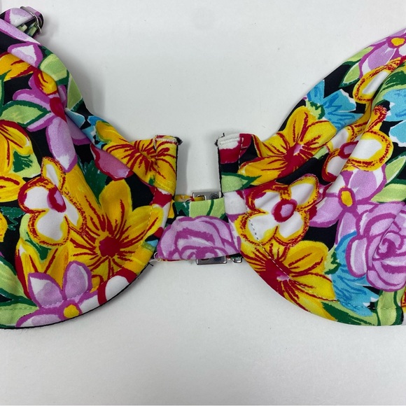 NEW For Love & Lemons Tiana Floral Underwire Bikini Top Large - Picture 3 of 8